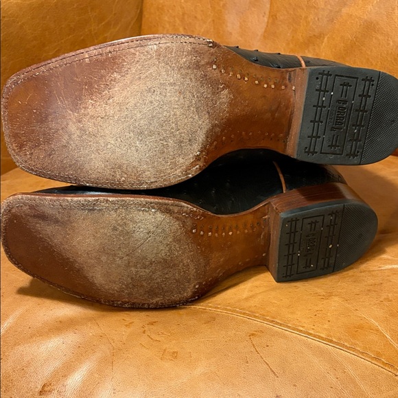 Corral Ostrich Black and Tan Boots 11D - Picture 11 of 14